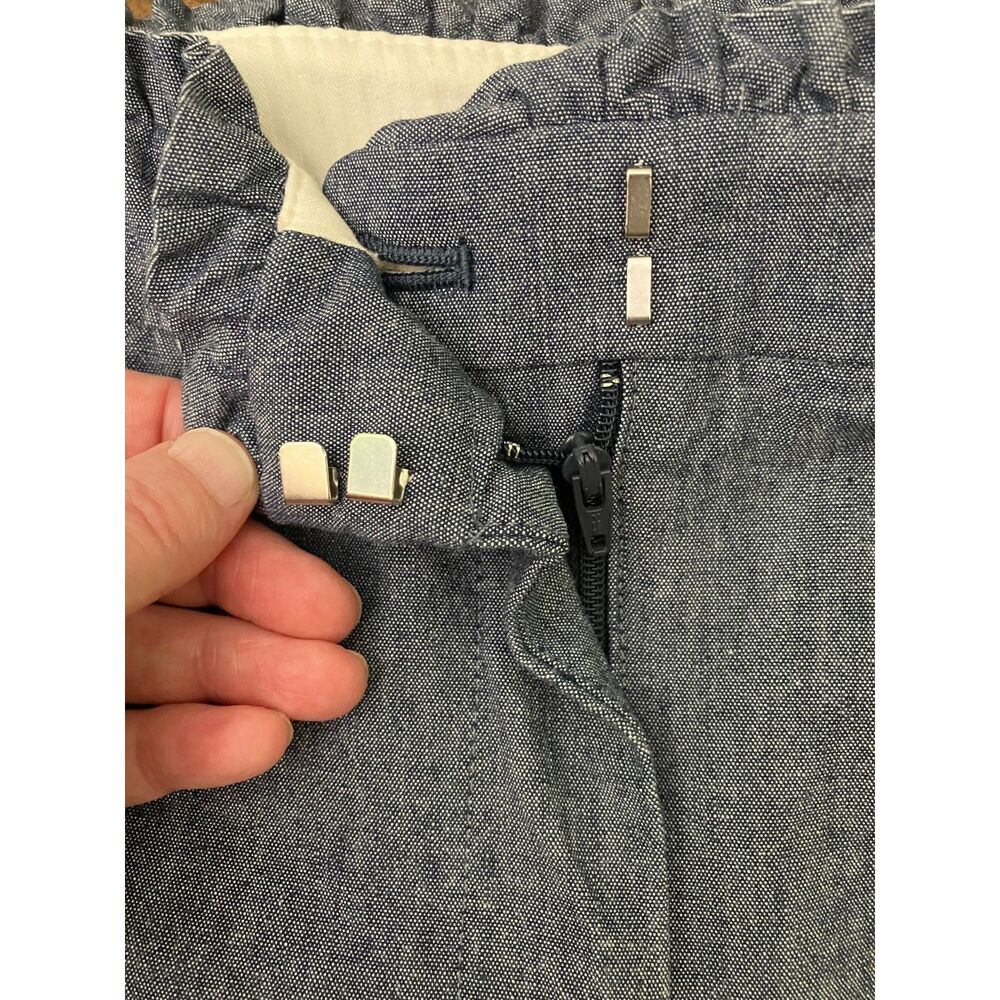 J. Crew ruffle detail chambray ankle pants - Picture 6 of 11